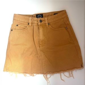 RVCA yellow denim skirt